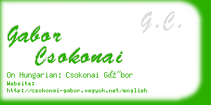 gabor csokonai business card